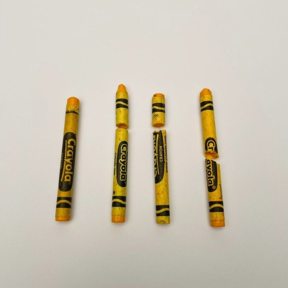 Lot of 4 Crayola Dandelion Crayons Retired Discontinued Craft Wax Melt Grade